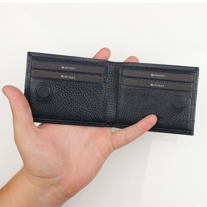 Zoozie Bags Billetera de Cuero Genuino Azul Marino Zoozie Bags Billetera de Cuero Genuino Azul Marino